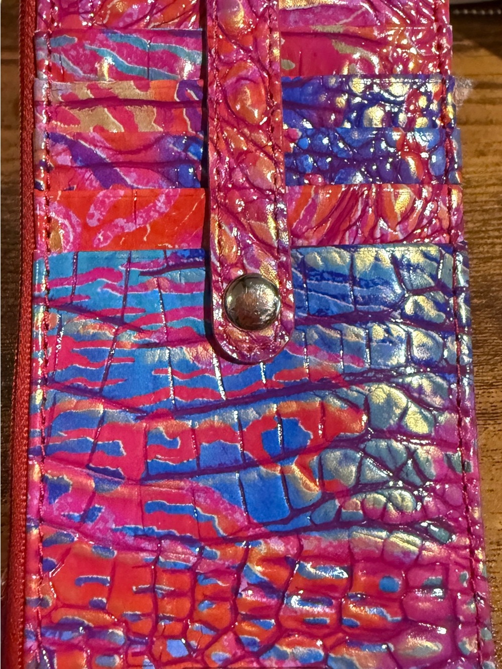 Stylish Brahmin Multi-Color Patterned Phone Wallet Case - Picture 2 of 2
